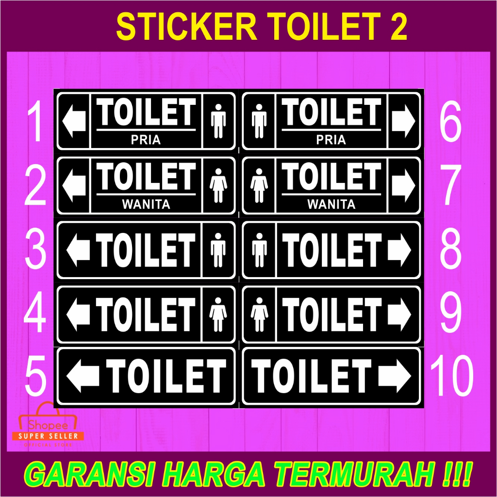 

STICKER TOILET ARAH KANAN - KIRI