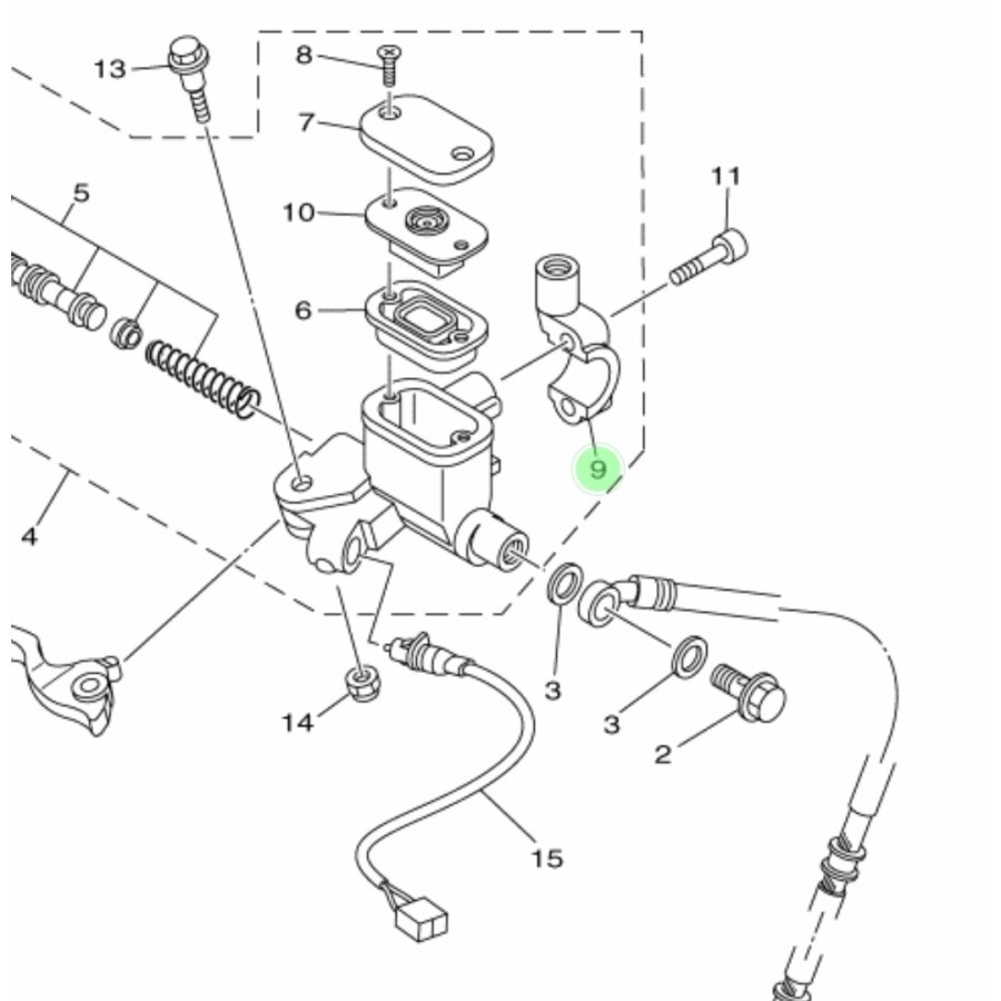 NO 9 BREKET DUDUKAN SPION KANAN JUPITER MX 135 NEW NJMX ORIGINAL ASLI YAMAHA
