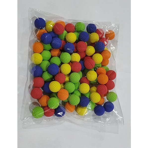 PELURU BOLA BAHAN BUSA SPON BISA UNTUK NRF RIVAL PELURU KARET BULAT 100 pcs dan 50 Pcs