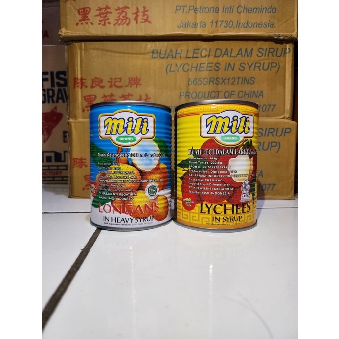 

Grosiran Murah Mili Longan Lychee Kelengkeng Leci Kaleng 565gr