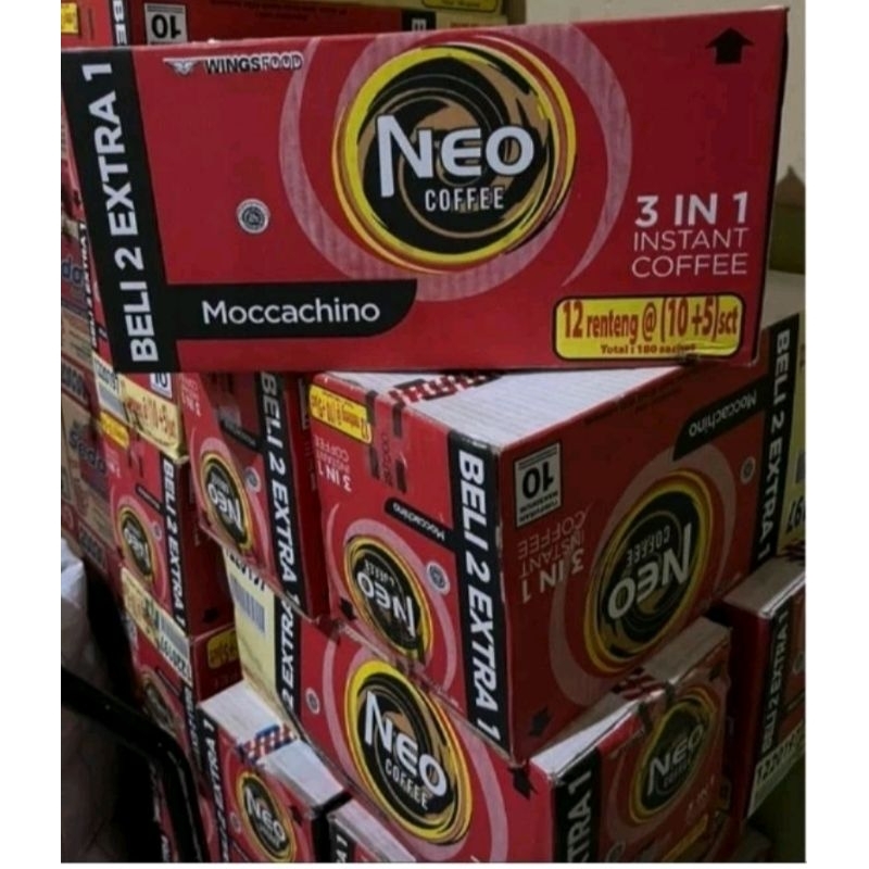 Neo Coffee Moccachino 20g 180 Sachet ( 1 dus x 12 renteng x 15 sachet )