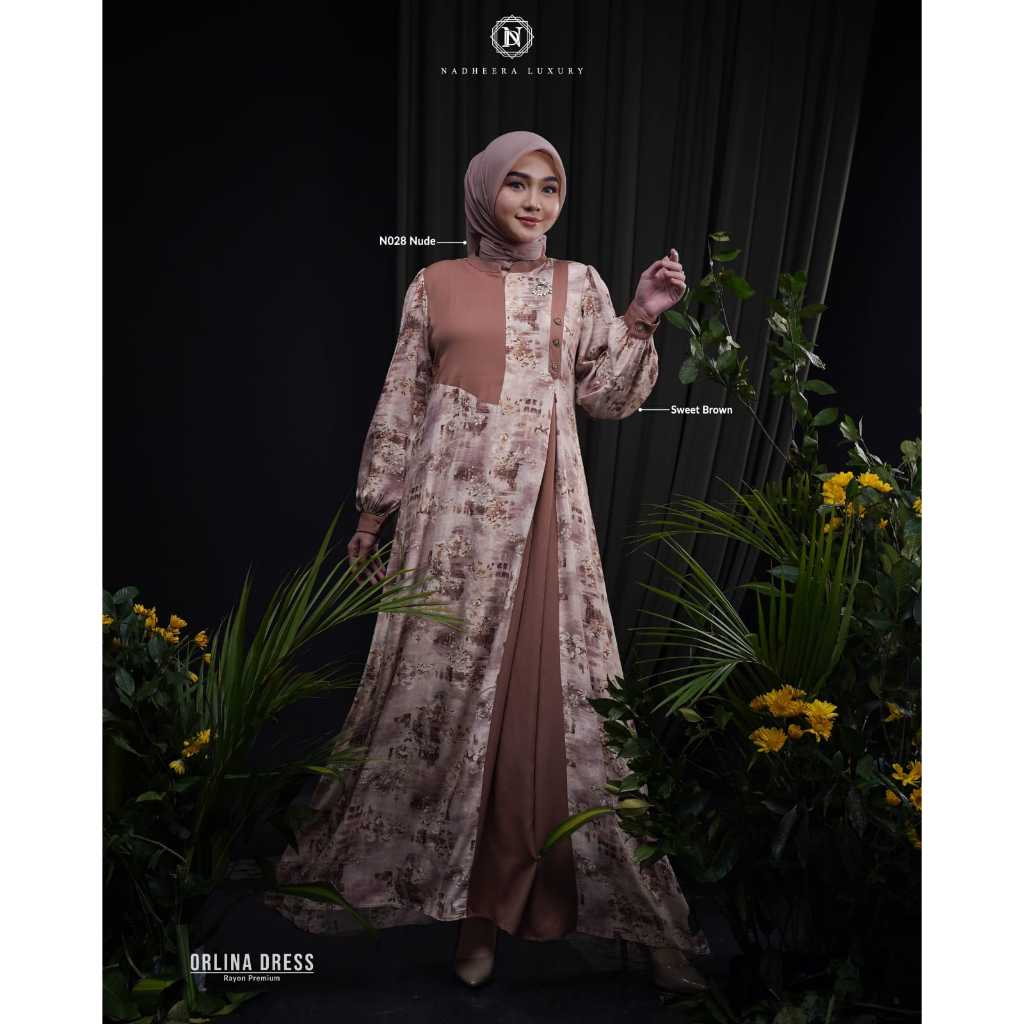 ORLINA DRESS NADHEERA LUXURY//NADHEERA LUXURY//GAMIS TERBARU//GAMIS KEKINIAN//GAMIS 2024//GAMIS LEBA