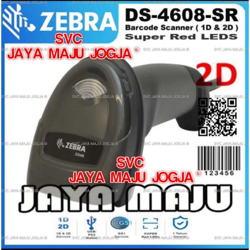 ZEBRA  DS 4608 SR  -  SERIAL // USB // PS2  -  2D 1D  ||  BARCODE SCANNER HANDHELD - IMAGER  ||  DS4