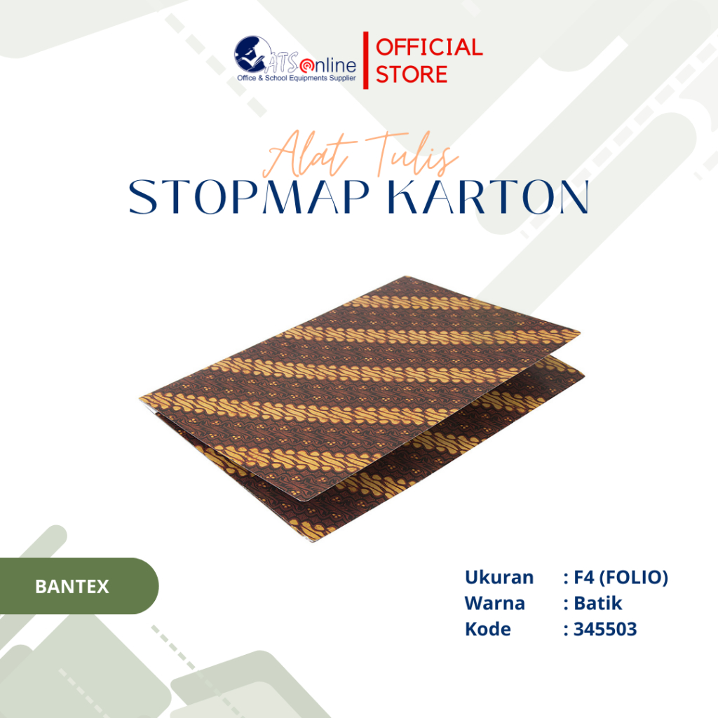 

BANTEX Stopmap Karton Tebal Ukuran Folio Batik