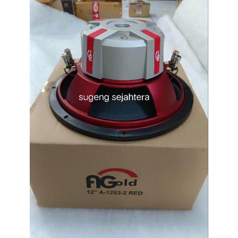 SUBWOOFER ACOUSTIC GOLD 12 INCH AC 1283 RED DOUBLE COIL