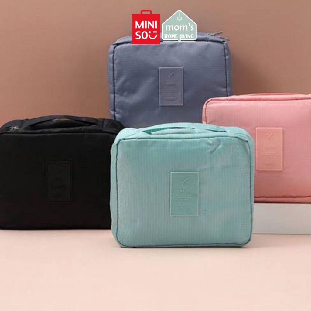 PROMO MINISO Tas Penyimpanan Travel Bag Multifungsi Baju Praktis Organizer Pouch Makeup Organizer