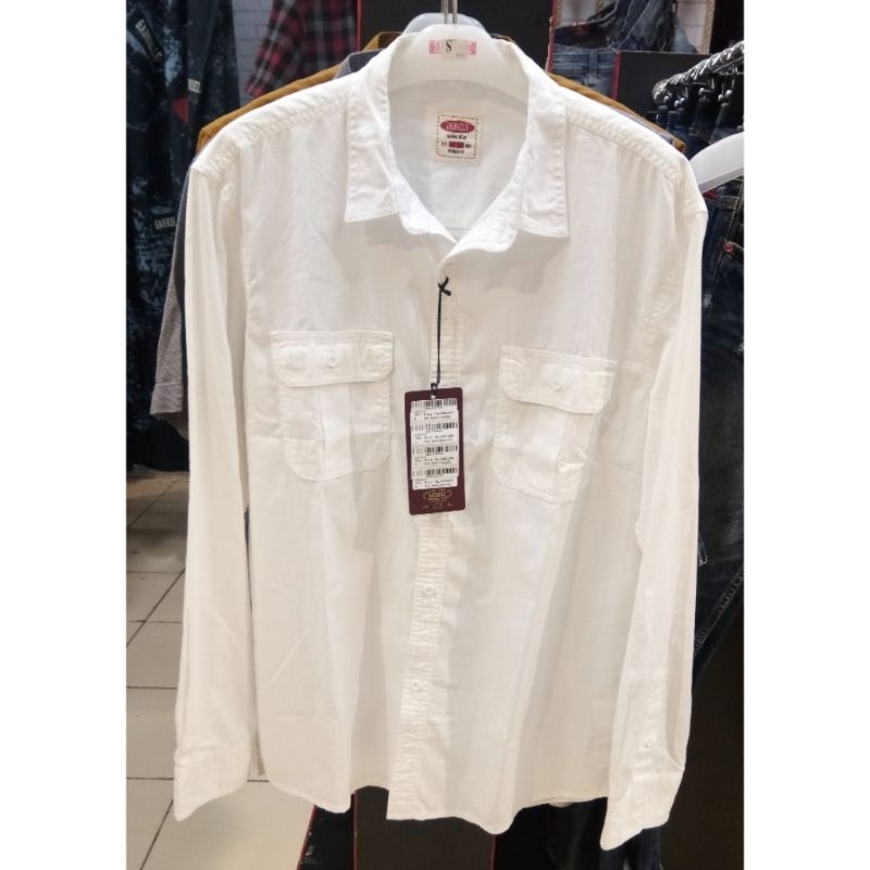 Kemeja panjang pria Gabrielle casual original mens BAAC155K1122L Kemeja katun berkantong regular fit