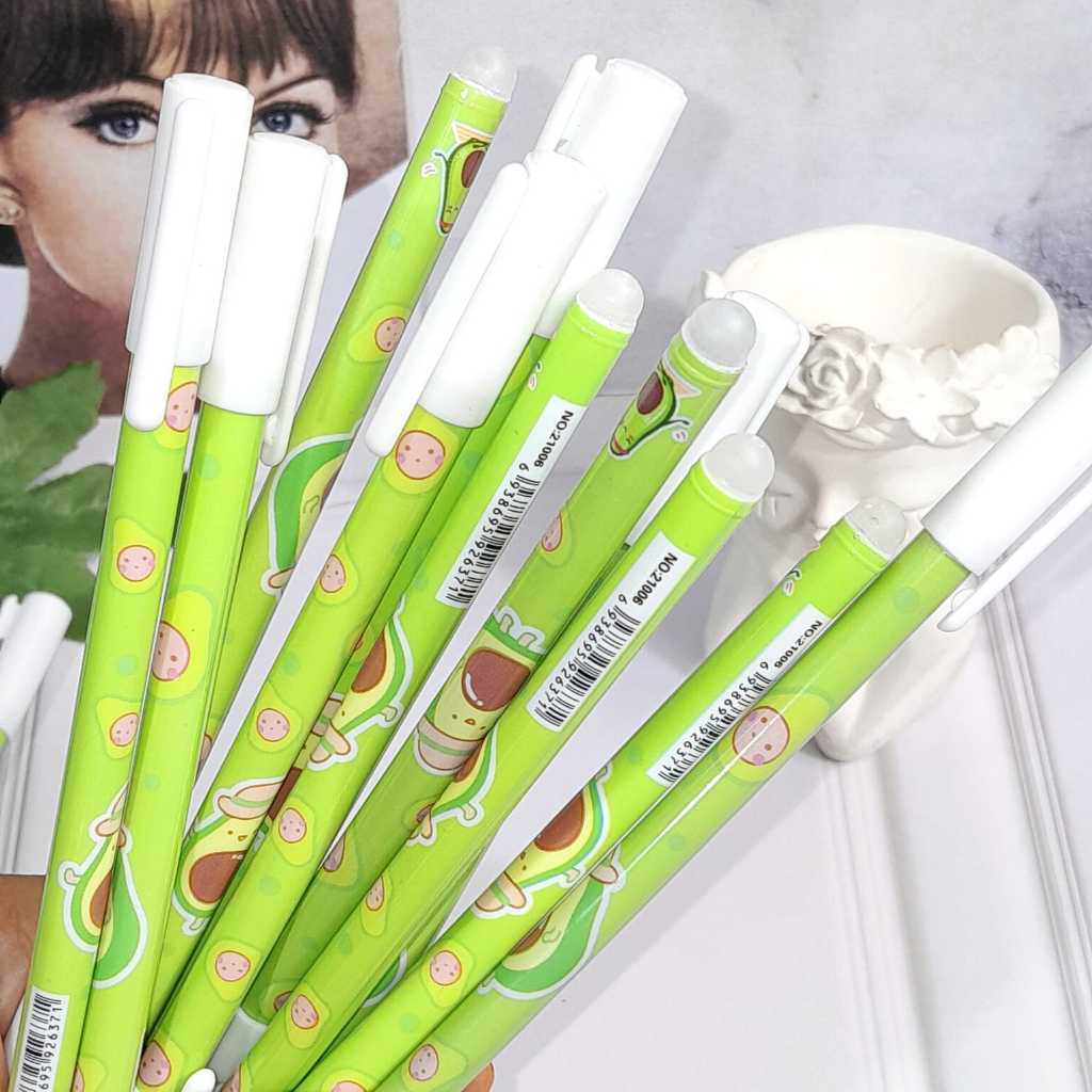 

Paket 12 PCS Pulpen Erasable Avocado Cute Lucu (1 Lusin) Harga MURAH / Paket 1 lusin 12 Piece Bolpen Odemei Alpukat Tinta Hitam bisa dihapus Alat Tulis Sekolah Anak Stationary Fancy Kekinian Bisa Grosir dan COD