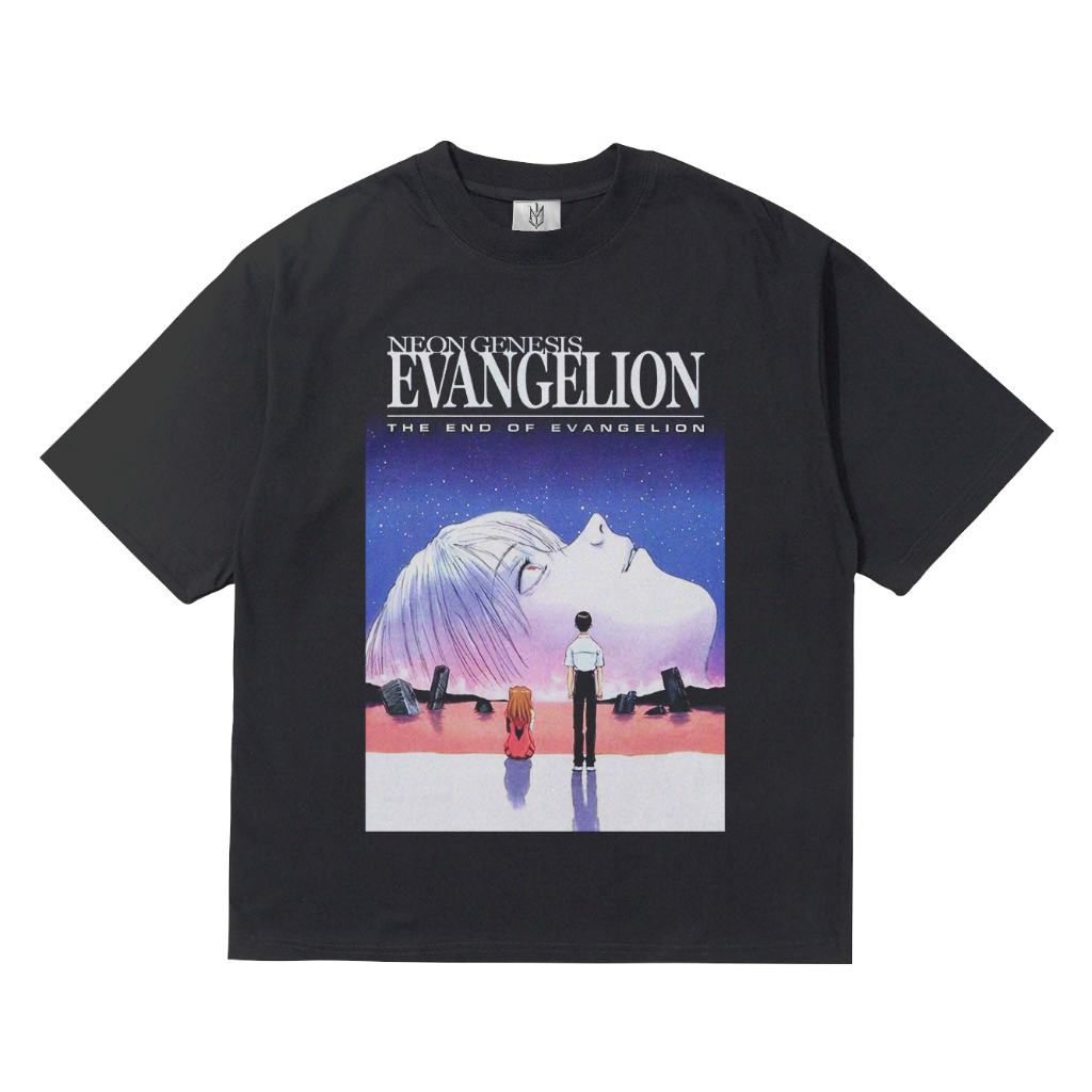 MEDIEVALCO - KAOS BAJU NEON GENESIS EVANGELION 2 | T-SHIRT OVERSIZE HITAM STYLE Y2K VINTAGE BOOTLEG 