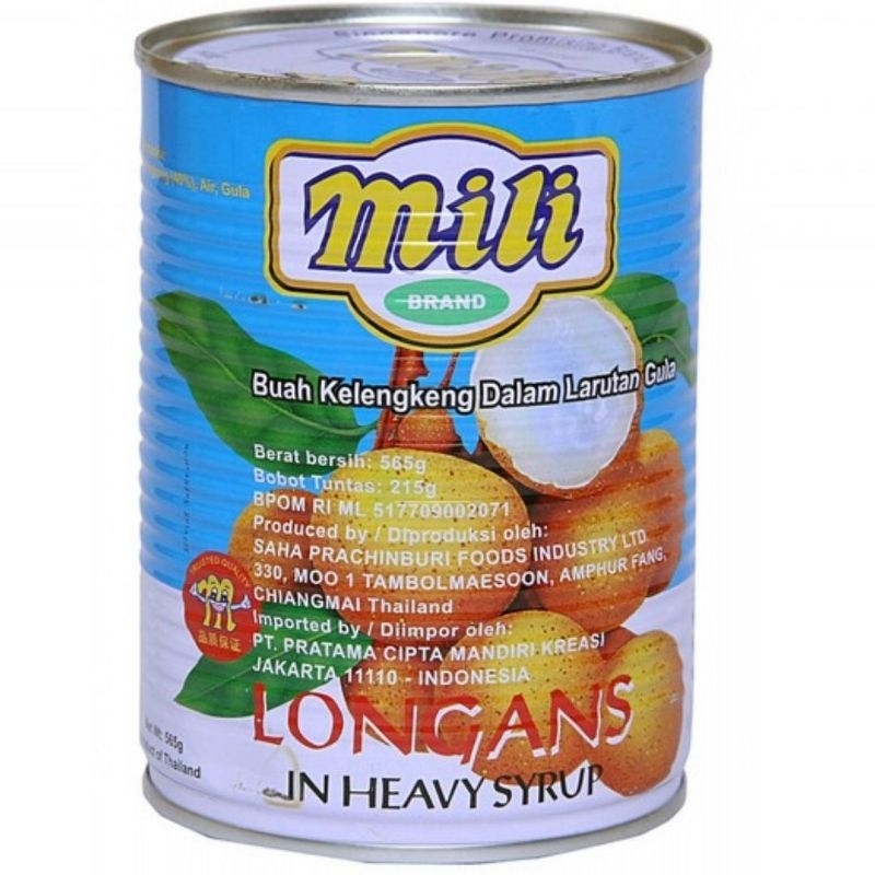 

Mili Longans kaleng 565gr/Longans In Syrup/buah kelengkeng kaleng 565gr