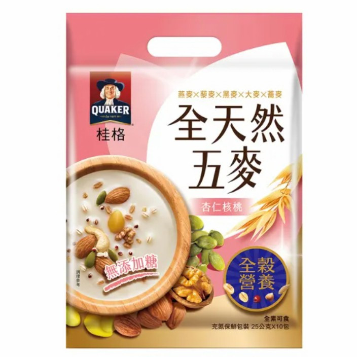 

Quaker oatmeal lima gandum, kenari -almond (SUGAR FREE)