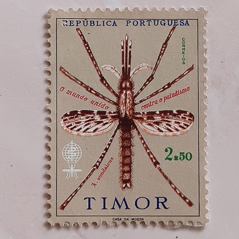 

(AD) Perangko Timor (Portugis) 1962 Fight against Malaria - Anopheles Mosquito (Anopheles sp.) 2,50 escudos Mint