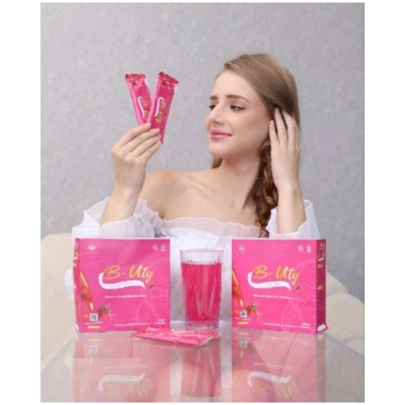 B-Uty Gluthatione Collagen Minuman Serbuk Rasa Strawberry