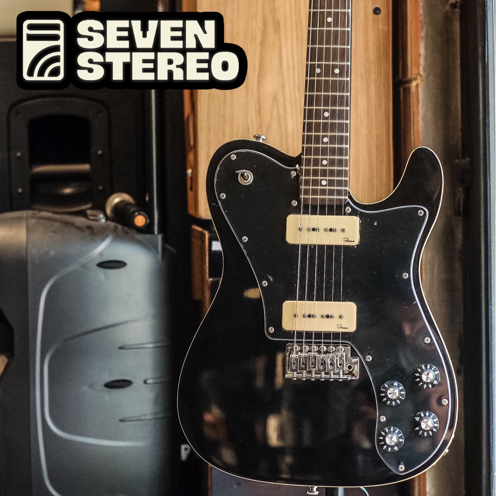 Fena Telecaster Deluxe P90 Rosewood FB Electric Guitar Black