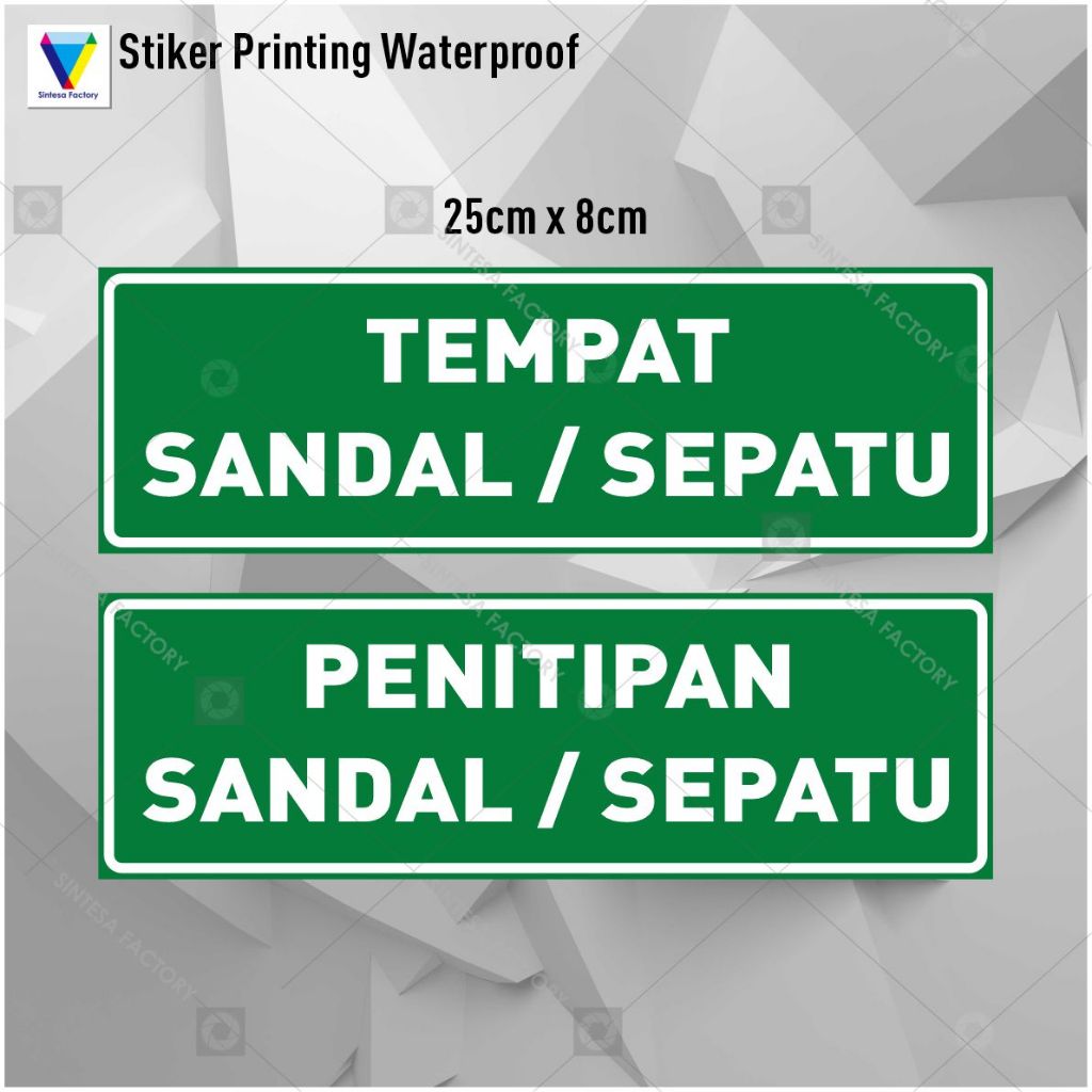 

Stiker Tempat Penitipan Sandal Sepatu Printing R 20