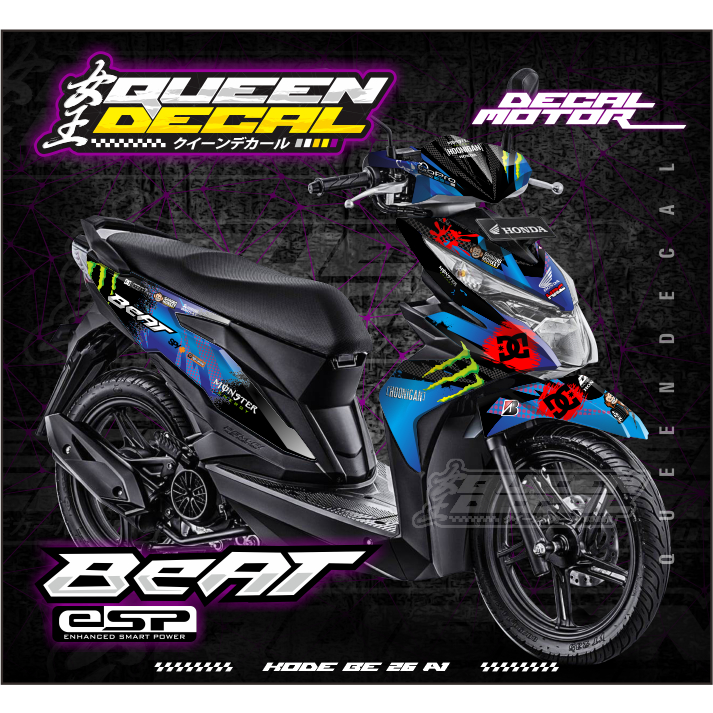 Stiker Decal BEAT ESP Full Body - Stiker Decal Motor Desain Custom Keren - BE