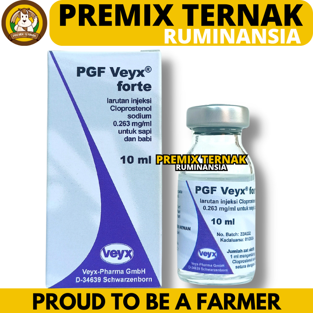 PGF VEYX FORTE 10ML - Obat Birahi Prostaglandin PGF2ALFA Hewan Sapi Kambing Domba Babi dll