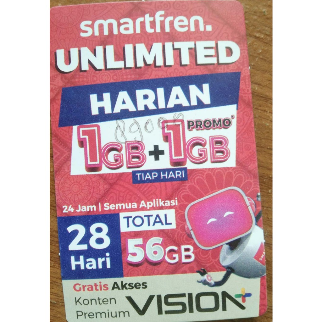 Voucher Smartfren Unlimited 2GB  Perhari, Voucher Smartfren Unlimited 700MB  Perhari / Voucher Smart