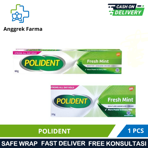 POLIDENT 60 GR/LEM GIGI PALSU/PEREKAT GIGI TIRUAN