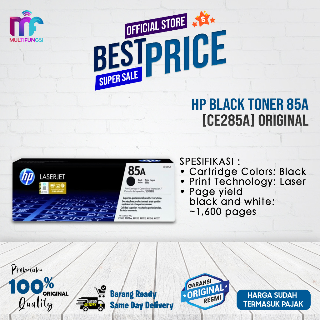 Hp Black Toner 85A Ce285A Original 100% Gak Ori Uang Kembali Asli Terbaru 