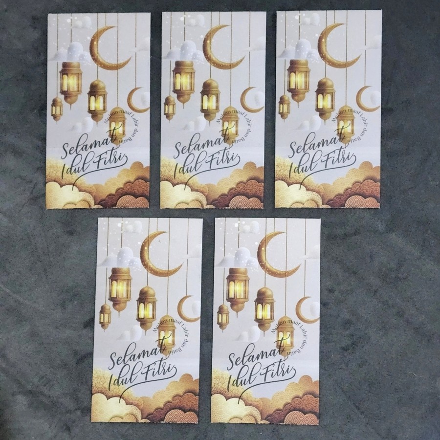 

Amplop lebaran idul fitri tebal isi 5 uang dilipat lampu lentera G12