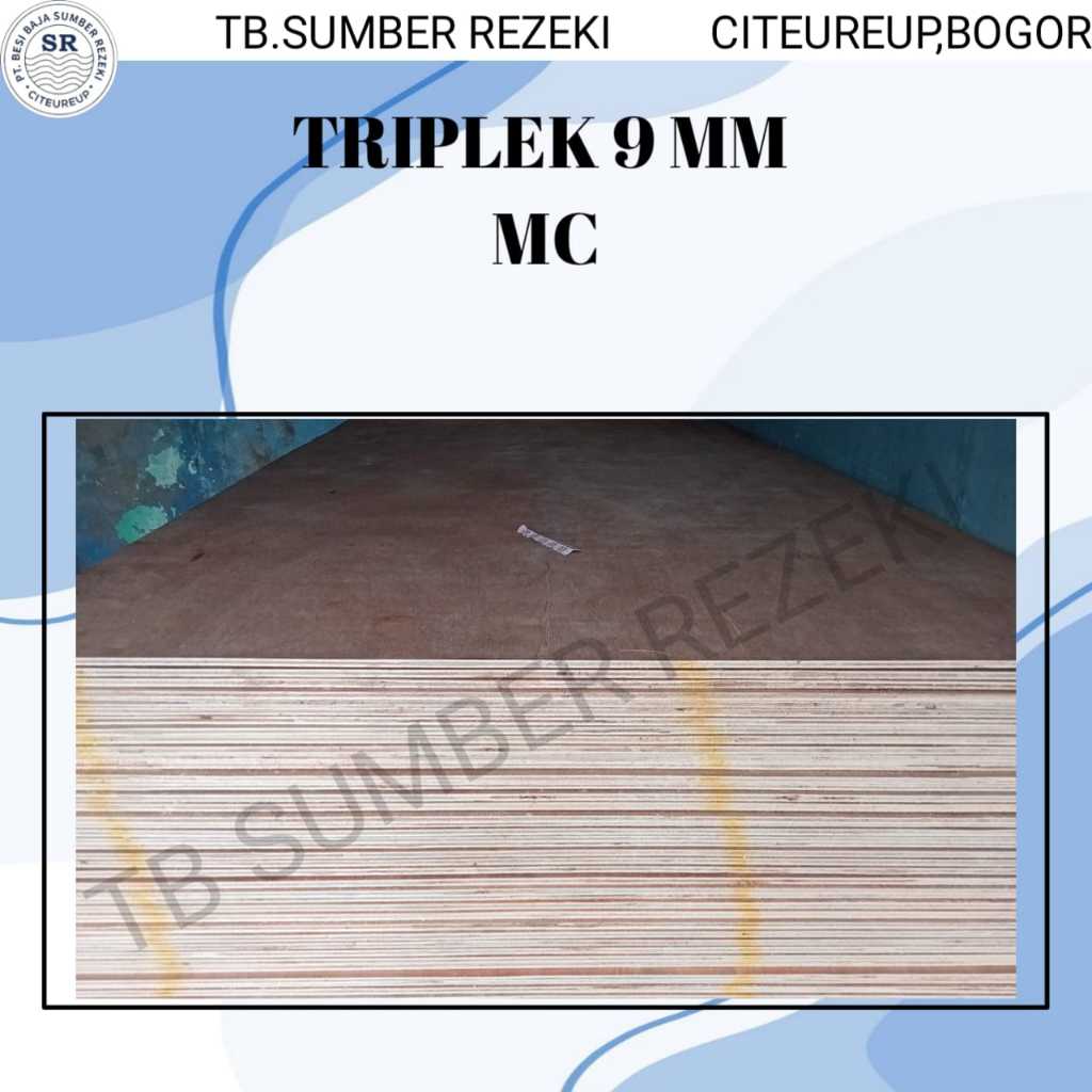 TRIPLEK 9 MM MC - Triplek berkualitas bagus untuk cor