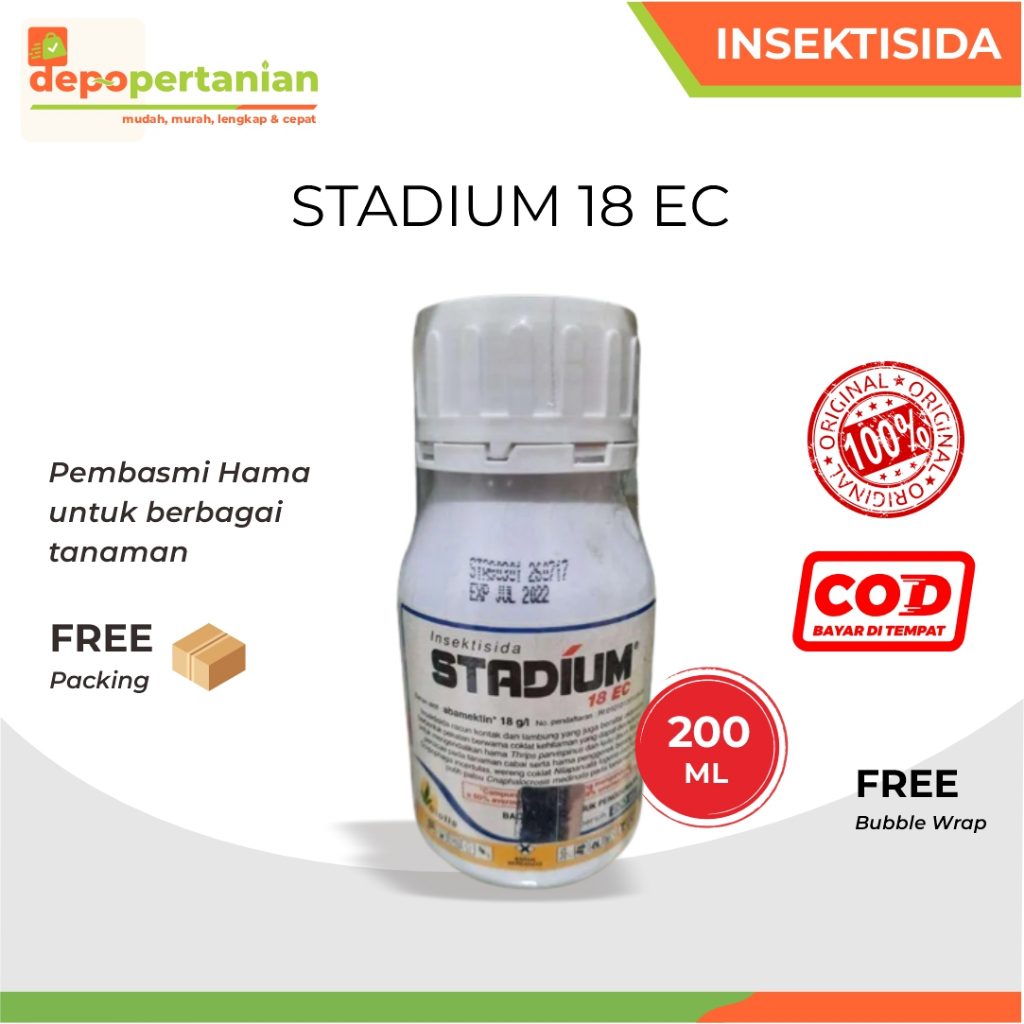 Depo Pertanian - Stadium 18 EC 200ml Insektisida Akarisida Abamektin Obat Pembasmi Hama Tanaman