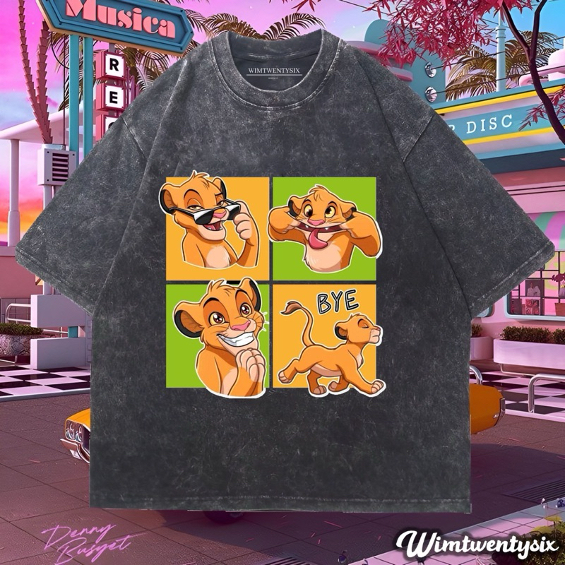 wimtwentysix “the lion king bye” kaos oversize | t-shirt washing | kaos vintage