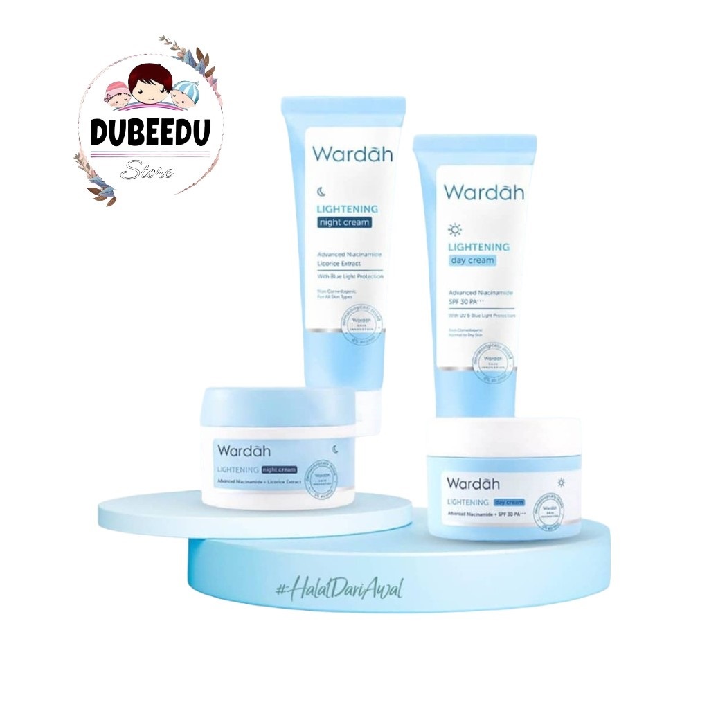 ❤️DUBEEDU❤️ PAKET 2PCS WARDAH Lightening Day Cream/Day Gel + Night Cream 20ml dan 30ml