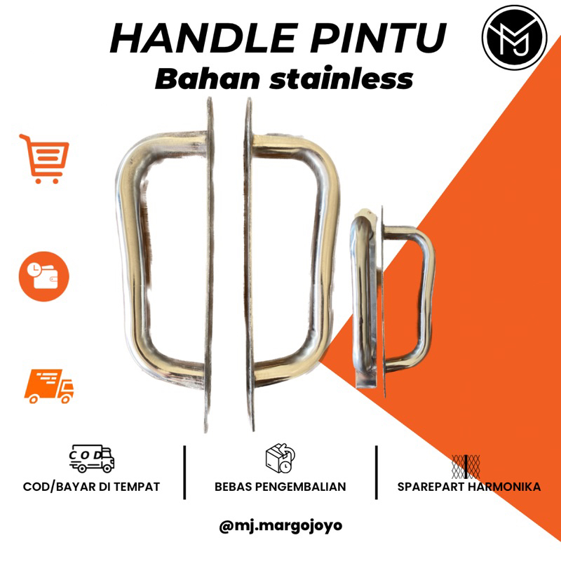 [1PCS] Handel Stainless TANPA BAUT handel pintu handel stenlis gagang pintu handle pintu folding gat
