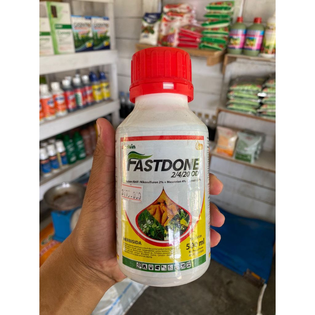 Herbisida Selektif Jagung Merk FASTDONE 2/4/20 OD Original Kemasan 500 ML