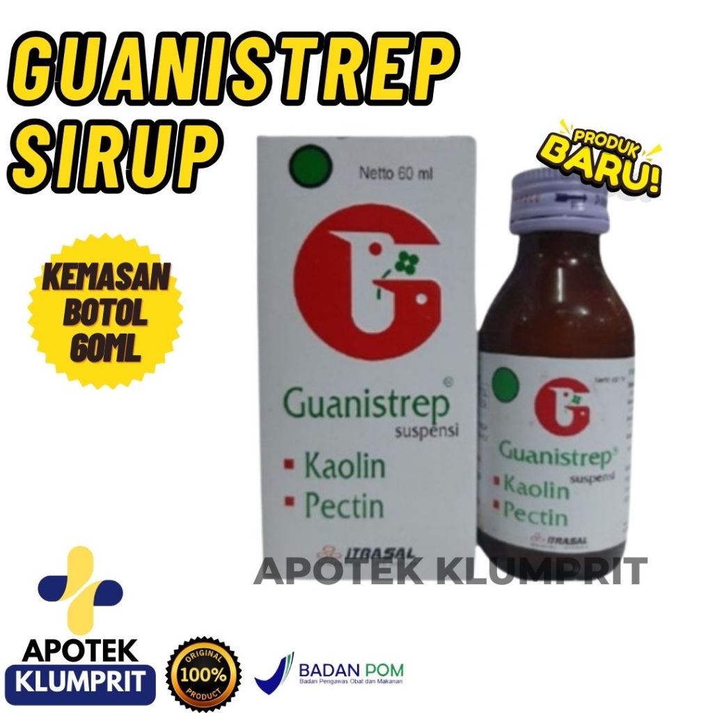 GUANISTREP / SIRUP / 60ML / DIARE / ANAK / DEWASA / GUANISTREP
