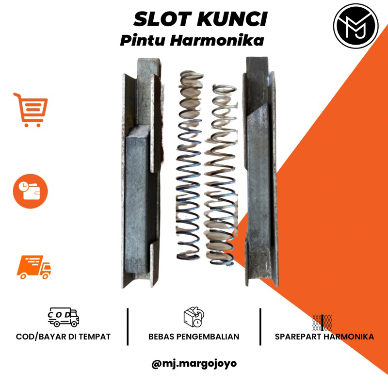 Gerendel kunci pintu harmonika Slot kunci sparepart pintu harmonika folding gate pintu besi pintu ha