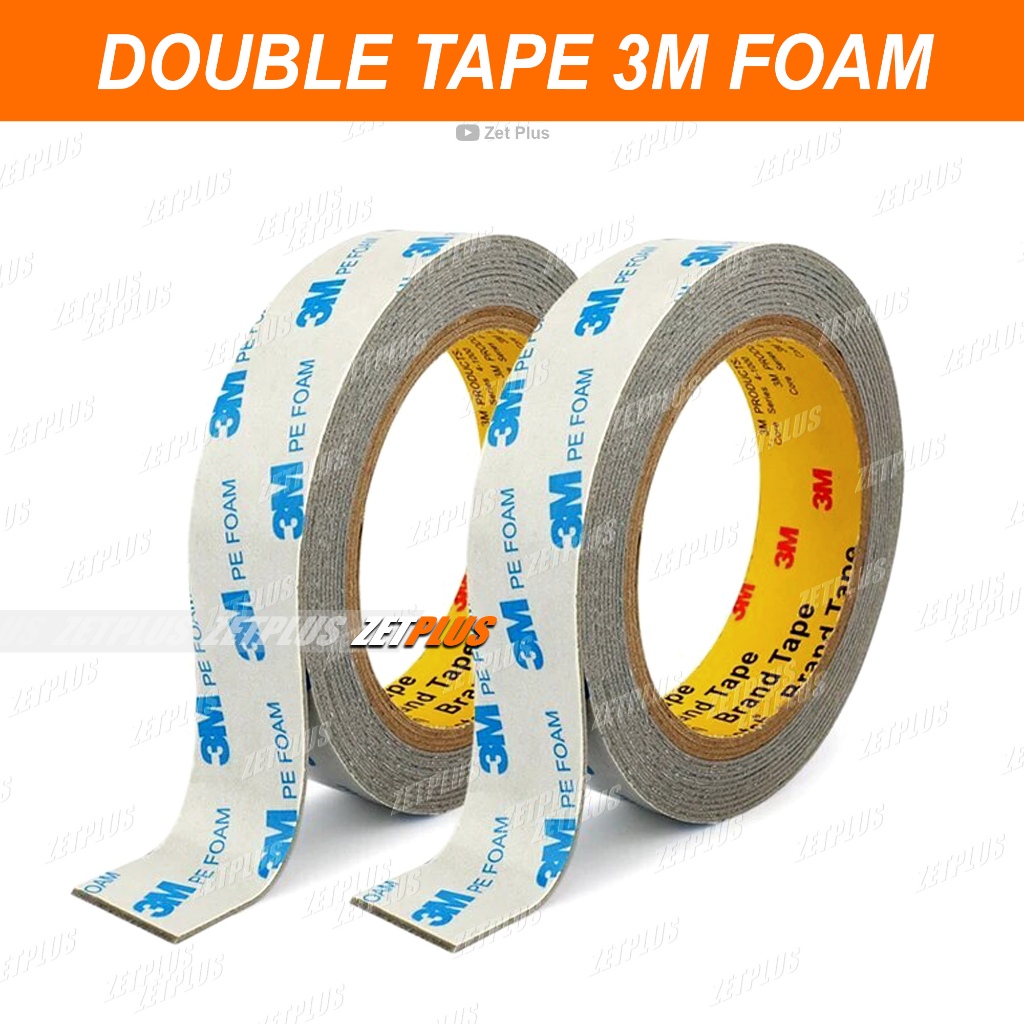 

DOUBLE TAPE 3M PE FOAM 2cm x 4.5m /SOLASI BB BUSA /SELOTIP TEBAL/PEREKAT MOBIL MOTOR