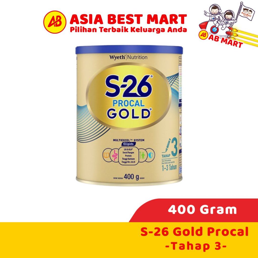 S 26 Procal Tahap 3 Gold 400 Gr / Susu Formula Bubuk Pertumbuhan Anak - ASIA BEST
