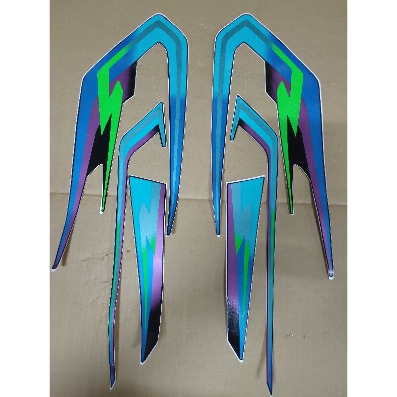 STRIPING RXS 1997 HITAM CORAK BIRU