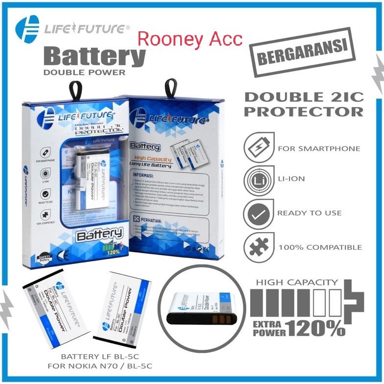 ART B45Z BATERAI LF NOKIA BL 5C  BL 4C N7 NOKIA 15 DOBEL POWER LIFE FUTURE GROSIR MURAH BATERAI BATR