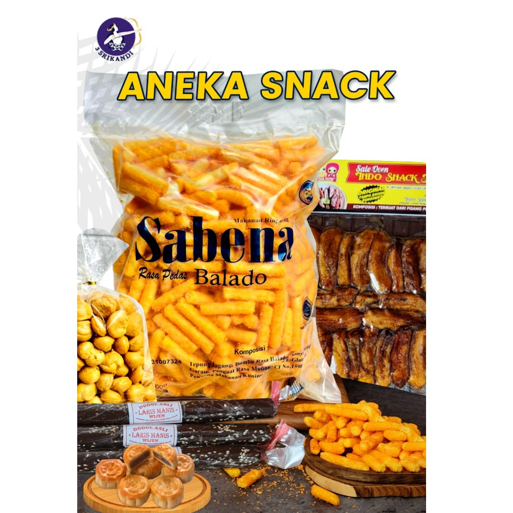 

3 Srikandi - Aneka Snack | Sabena | Mariposa | Soes Kering | Kripik Kaca