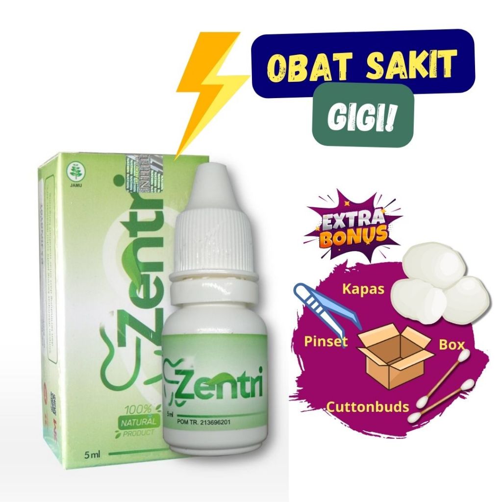 Zentri Obat sakit gigi berlubang  manjur - ampuh - aman 5ml