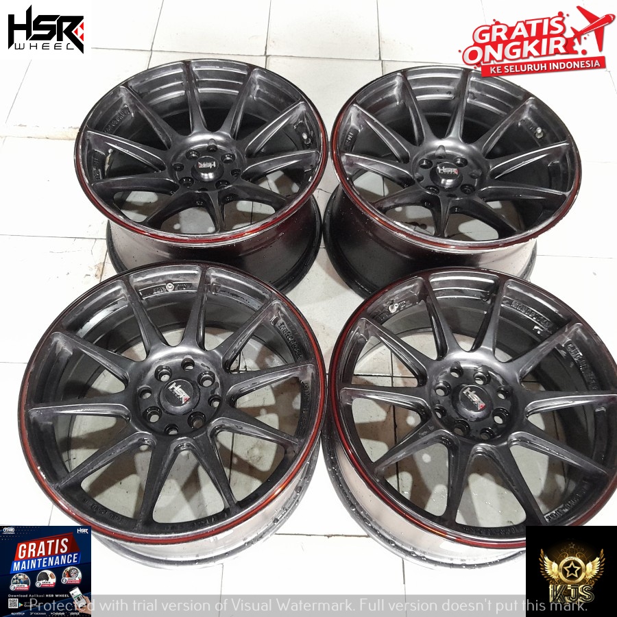 READY STOK VELG SECOND MODEL SHINJUKU RING 17 LEBAR 7.5/9 LOBANG BAUT 4X100 /4X114.3 OFFSET 35/38 WA