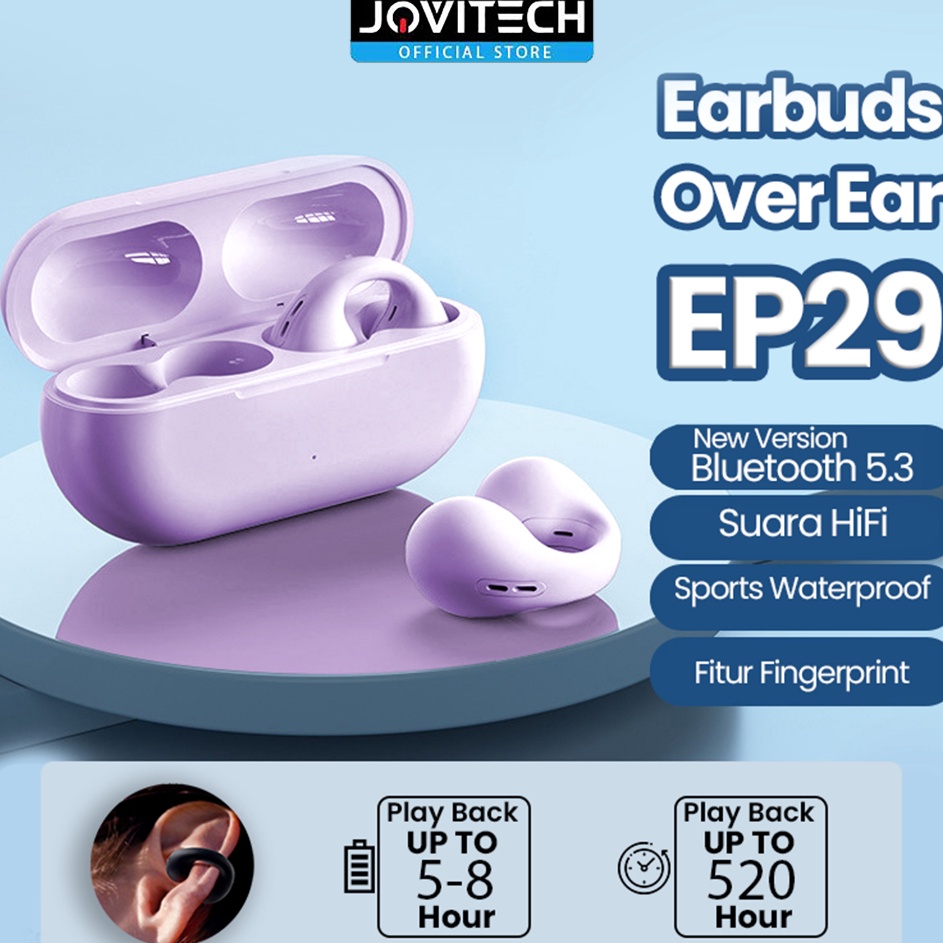 DrE Jovitech EP29 Original Wireless Ear Clip Bluetooth Headset TWS Bone Conduction Headphone V53 HD 
