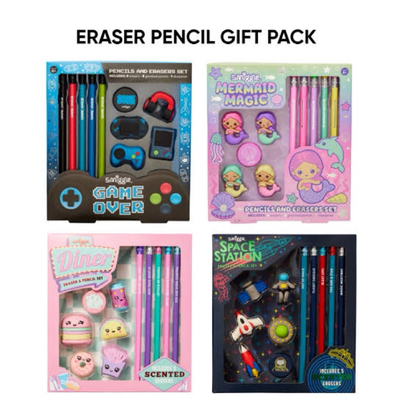 

Smiggle Eraser Pencil Gift Pack ORIGINAL