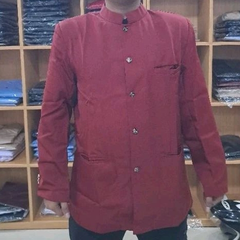 JAS KOKO JASKO MANDARIN POLOS WARNA MERAH CABE