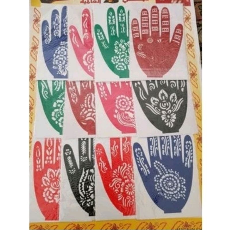Cetakan Henna Pacar / Stiker Hena