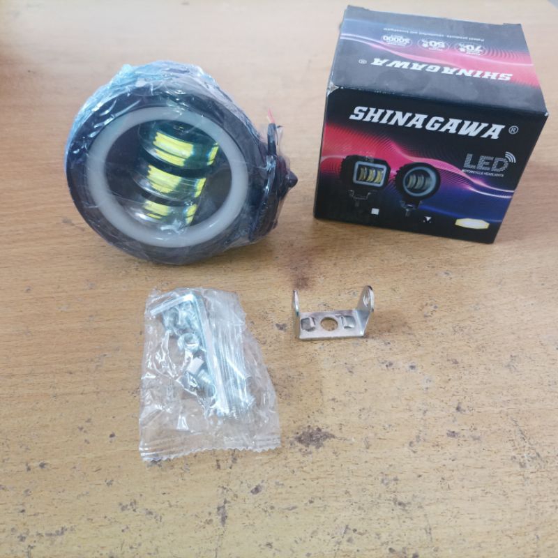Lampu Tembak Motor Mobil Shinagawa Led Biru Bulat