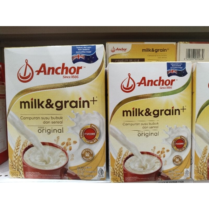 

Anchor Milk & Grain 175gr Susu bubuk cereal sarapan sehat praktis