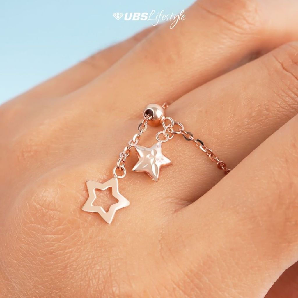 Cincin serut kadar 375  gold hati UBS CINCIN EMAS 8K