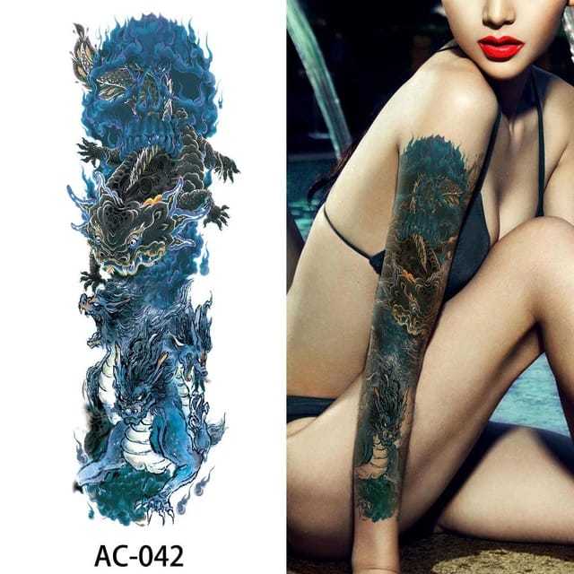 Tato Temporer Tattoo Tatto Temporary Full Lengan Tangan Besar Tahan Air Sementara Anti Air Seri AC-0