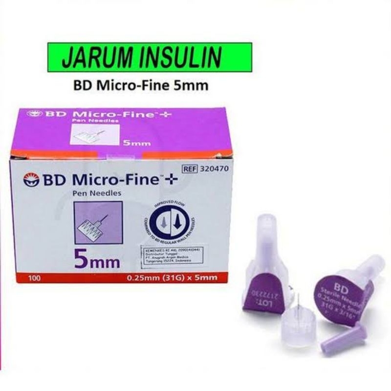 Jarum Insulin BD Ungu 5mm/BD Ultra-Fine Pen Needles 5 mm