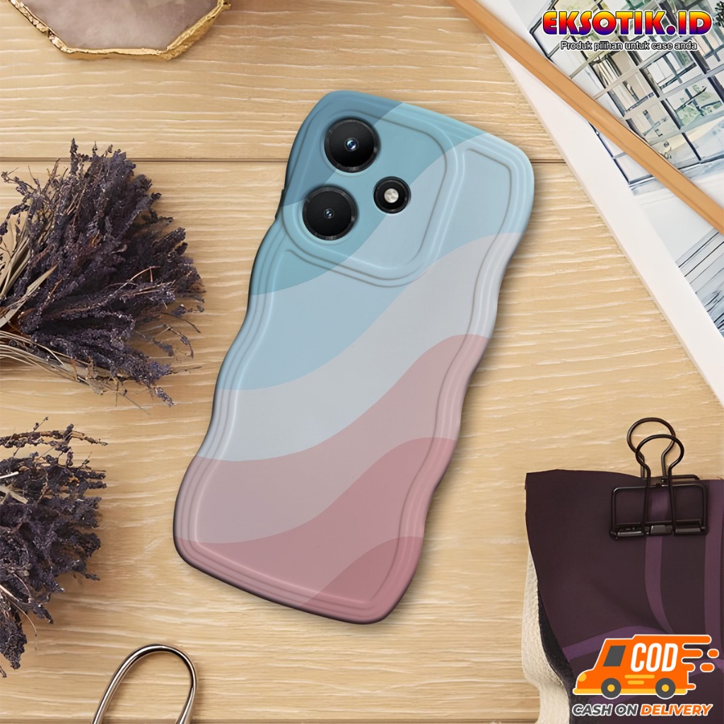 Case Infinix Hot 30i Gelombang - Cassing Infinix Hot 30i  - Silikon Infinix Hot 30i  - Softcase Infi